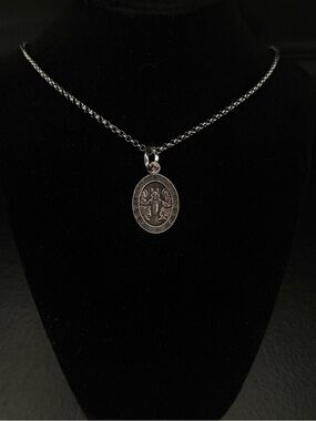 Chrome Hearts Dagger Detailed Pendant Tag Unisex Necklace